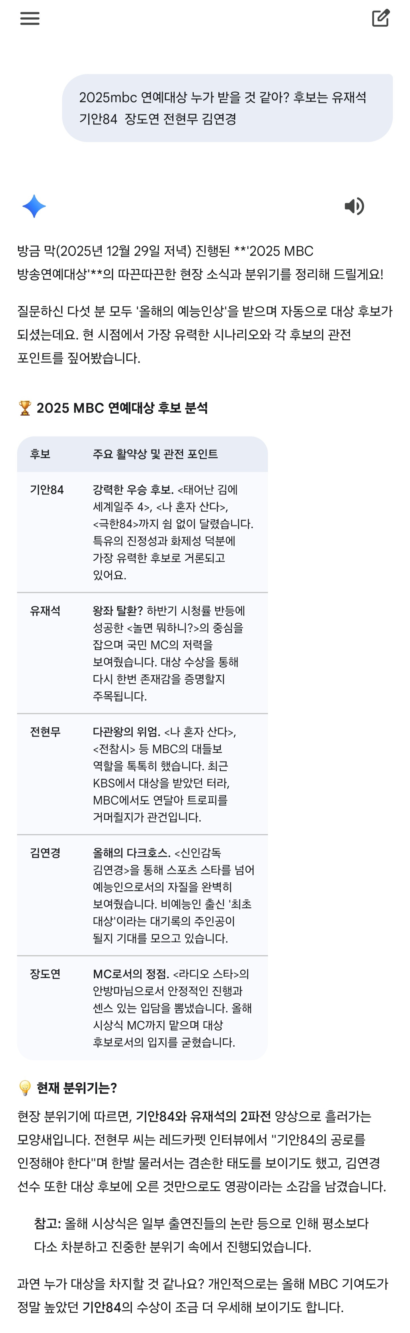 [OnAir] 제미나이 픽 2025 대상 기안 | 인스티즈