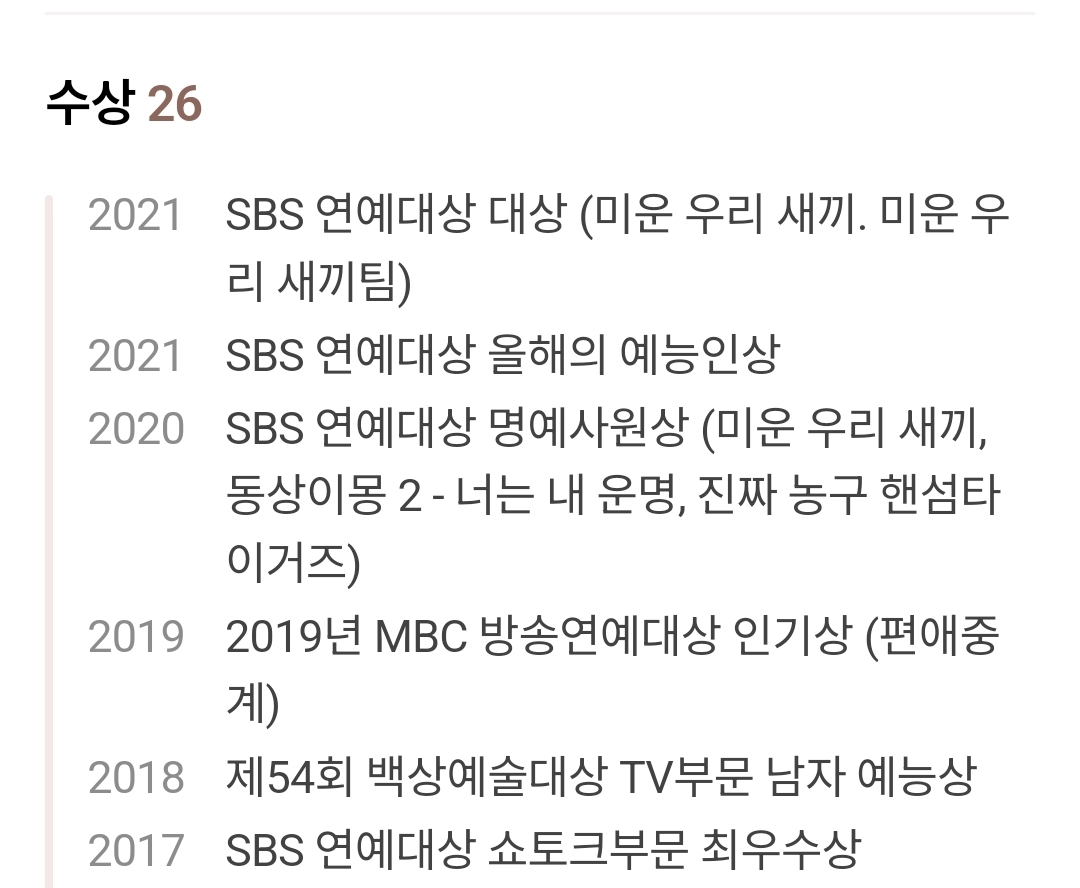 [정보/소식] 다소 의외인 서장훈의 SBS 수상경력 | 인스티즈