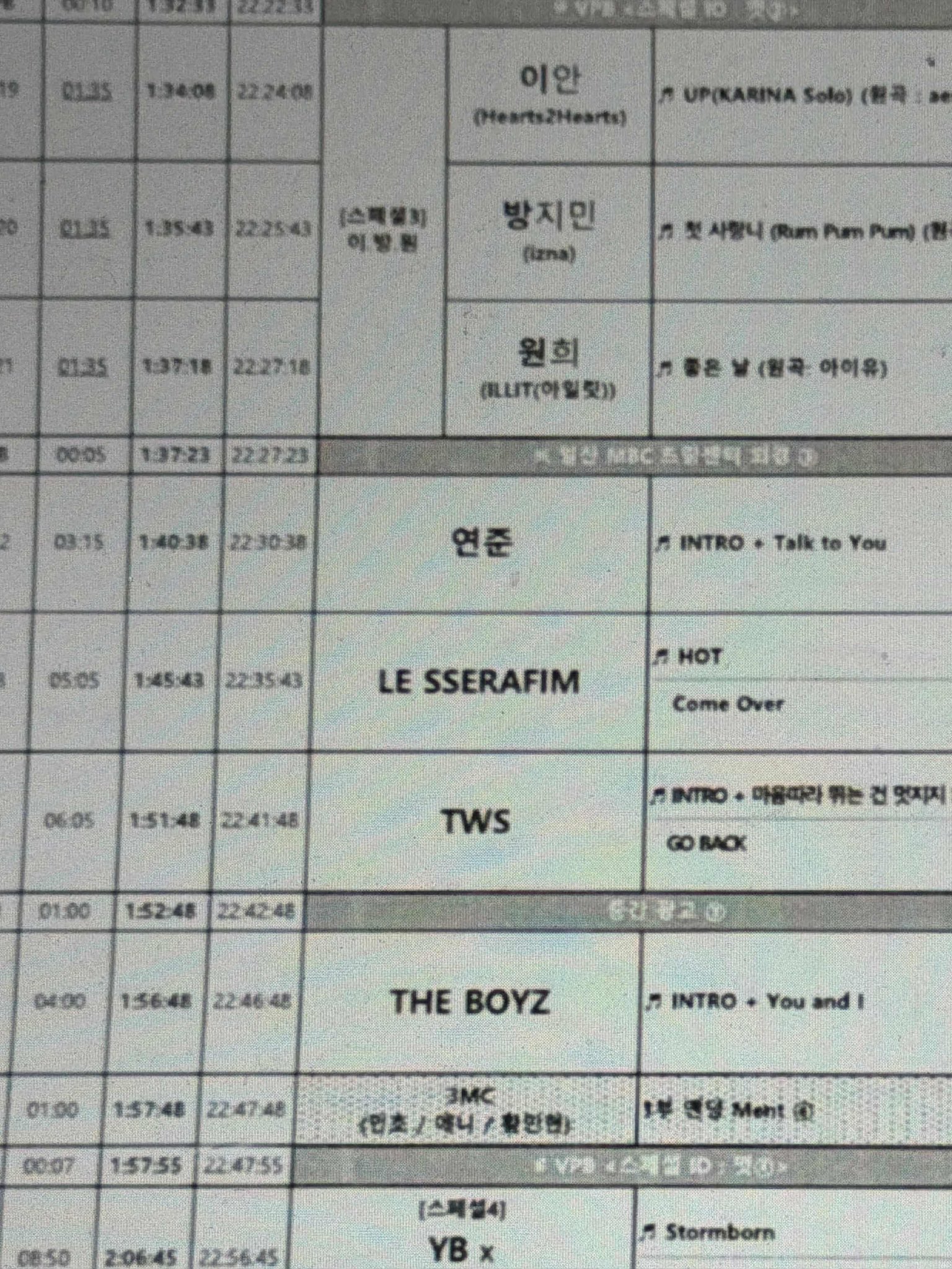 [잡담] 큐시트 몇개 떳당 | 인스티즈