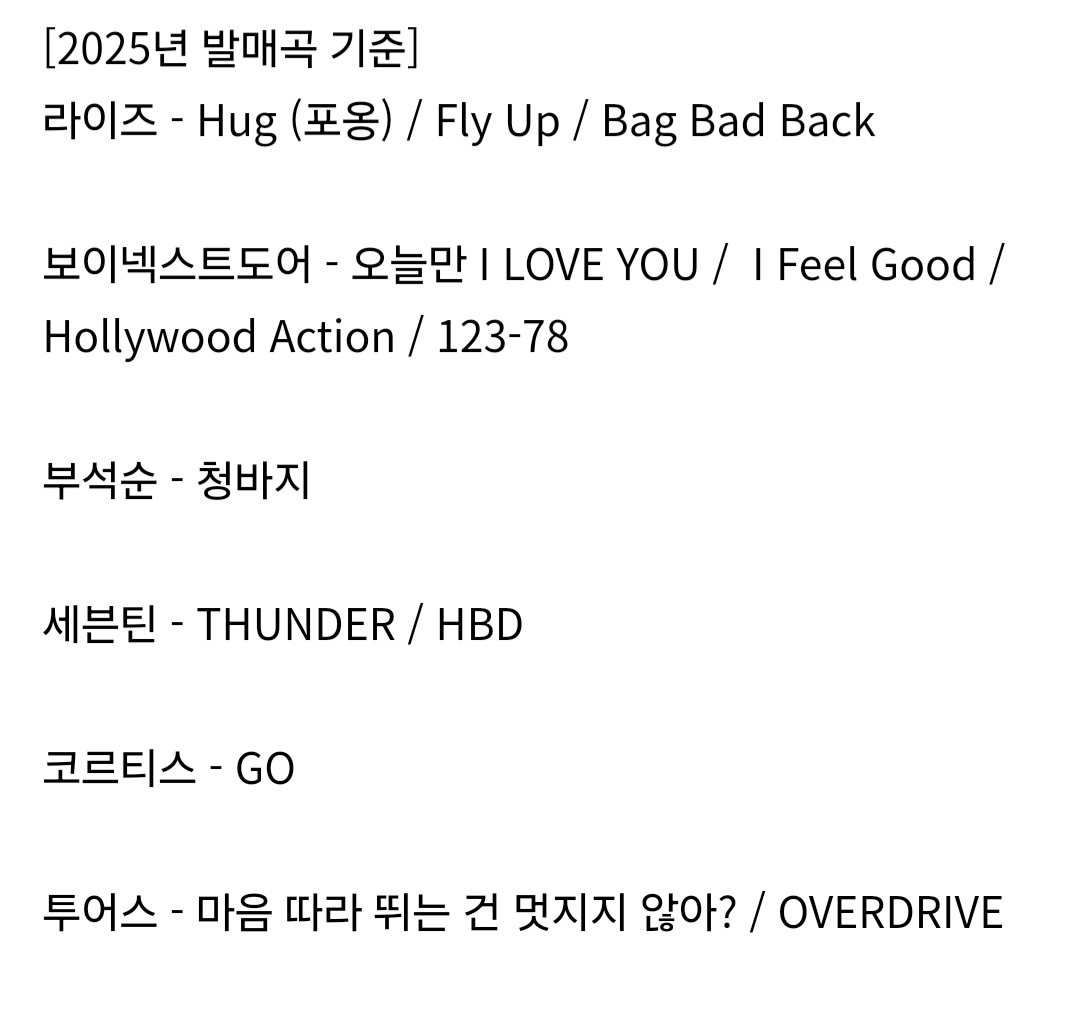 [잡담] 2025년 멜론 월간 진입 남자아이돌 그룹 | 인스티즈