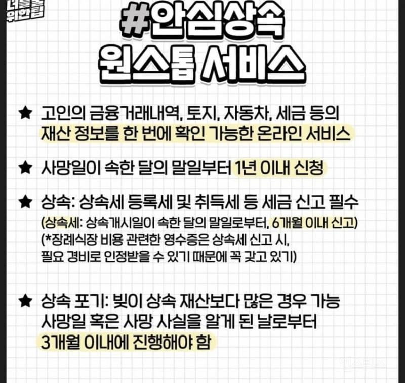 부모님이 돌아가셨을때 꼭 해야할 일 | 인스티즈