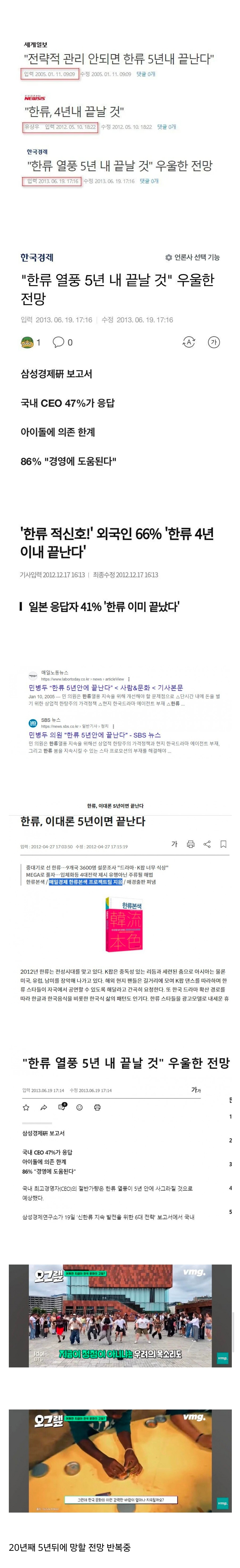 [정보/소식] "한류 열풍, 5년 내 끝날 것" 우울한 전망.. | 인스티즈