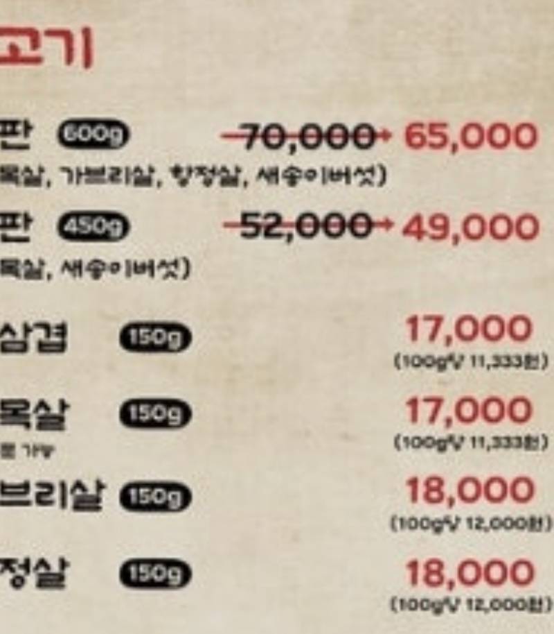 [잡담] 집앞 고깃집 가려다가 가격보고 포기함 | 인스티즈