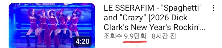 [마플] 락킹이브 출연가수 조회수 비교 (르세라핌 위엄ㄷㄷ) | 인스티즈