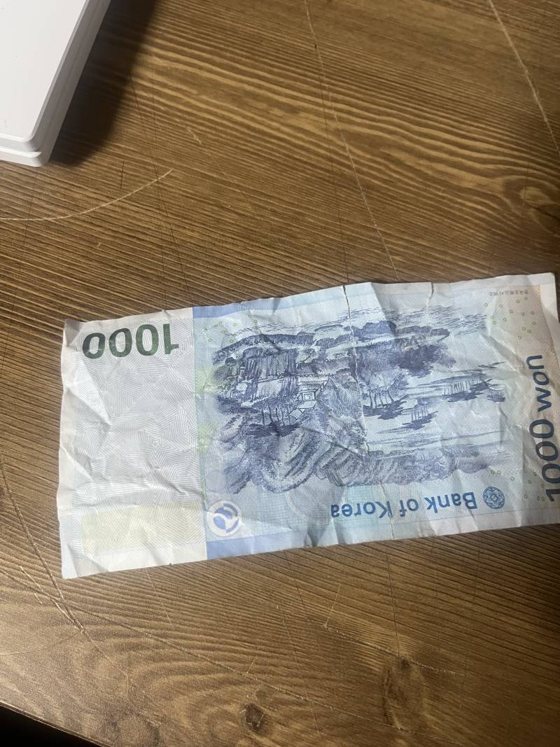 [잡담] 지폐 이정도로 찢어졌는데 은행가서 바꿀까? | 인스티즈