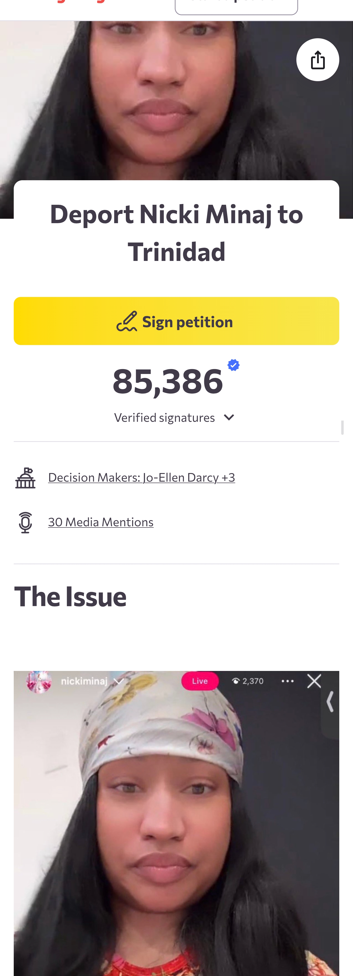 [잡담] 미국에서 니키 미나즈 추방 청원 8만 5천 넘었네 | 인스티즈