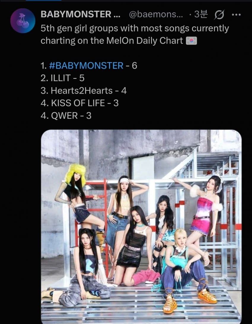 [마플] 베몬 국내음원 약하다는것도 프레임이었네 | 인스티즈