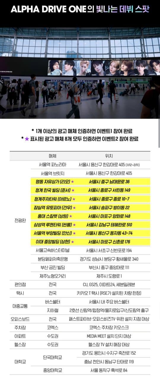 [잡담] 알디원 멤버별로 카카오택시 전광판 광고해줌 | 인스티즈