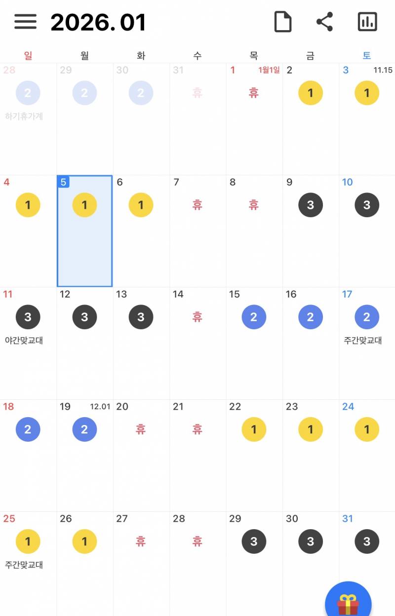 [잡담] 간호사익들 내 근무표 어때보여? | 인스티즈
