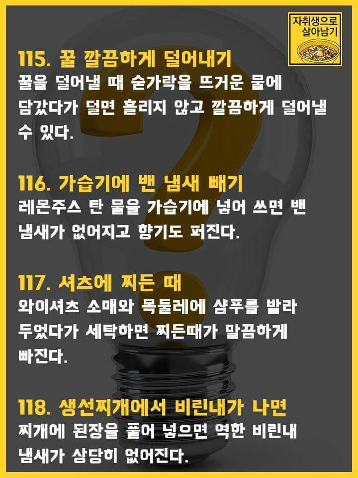 두고두고 써먹을 수 있는 자취팁 120개 | 인스티즈