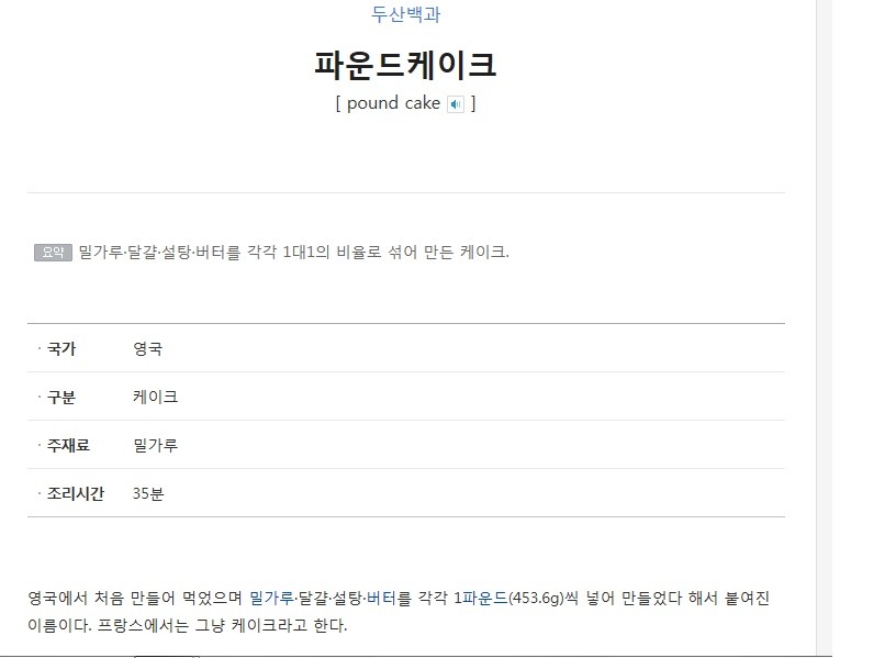 파운드케익을 왜 파운드케익이라고 하냐고 하면 파운드라서 파운드라고 하는 것 뿐인데 | 인스티즈