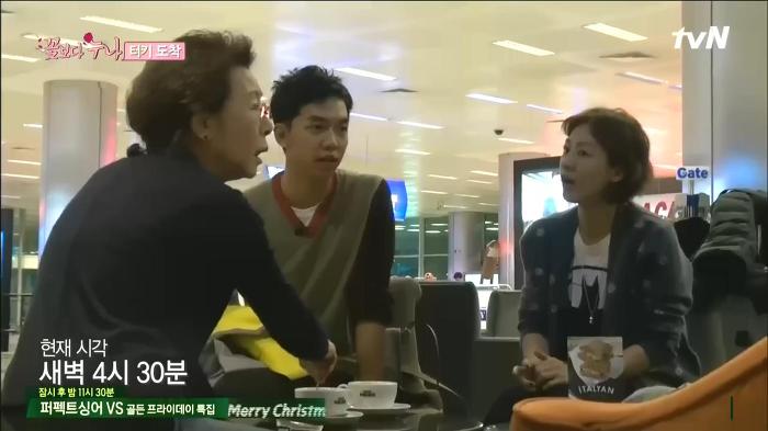 [꽃보다누나] 센스있게 이승기 배려해주고 기 살려주는 김희애 | 인스티즈