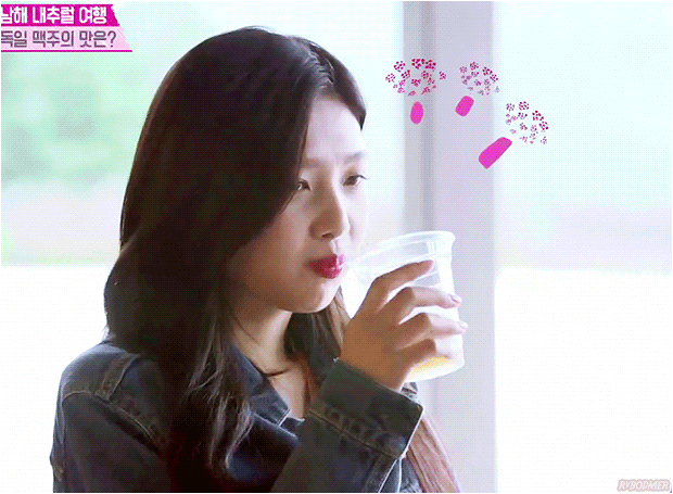 [레드벨벳] 맥주 좀 마실 줄 아는 둥둥갓 박조이.gif | 인스티즈