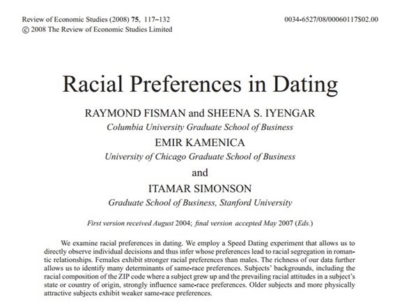 스탠포드 대학에서 조사한 데이트상대로 가장 선호하는 남,녀 인종 | 인스티즈