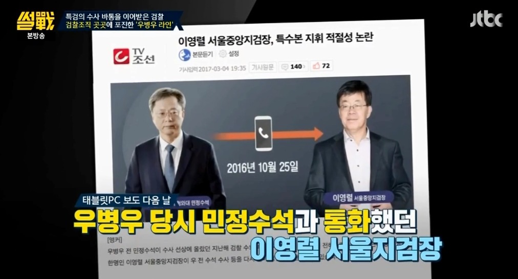 [썰전] 유시민-전원책이 말하는 우병우 수사가 힘든 이유.jpg | 인스티즈