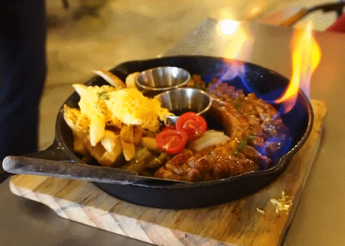 고기더쿠! 쫄깃담백한 삼겹살 스테이크 gifjpg | 인스티즈