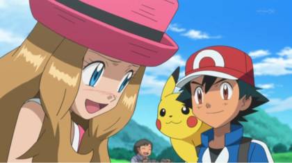 [포켓몬스터] 고자 지우를 좋아하는 티를 내는 세레나 .gif | 인스티즈