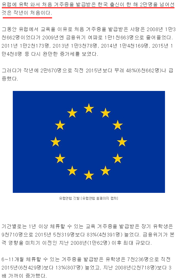 유럽으로 유학을 떠나는 한국인들 | 인스티즈