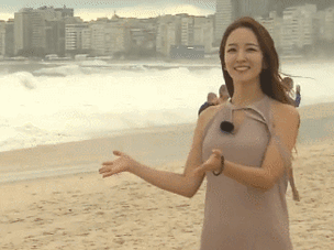 리우에 도착한 박선영 아나운서.gif | 인스티즈
