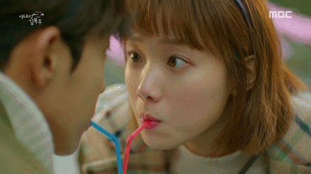 [역도요정김복주] 입덕부정기 끝낸 남사친의 직진과 여주의 첫키스.gif | 인스티즈