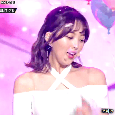 180120 더유닛 전 헬로비너스 윤조.gif | 인스티즈