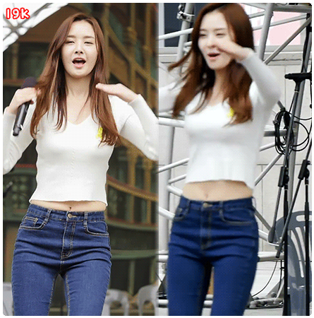 달샤벳 우희 흰티에 청바지.gif | 인스티즈