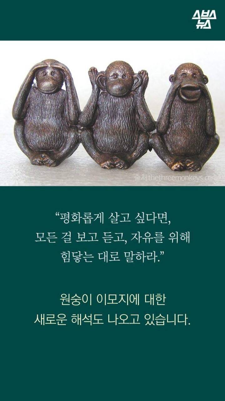 🙊🙉🙈 이원숭이 이모티콘에 심오한 뜻이.. | 인스티즈