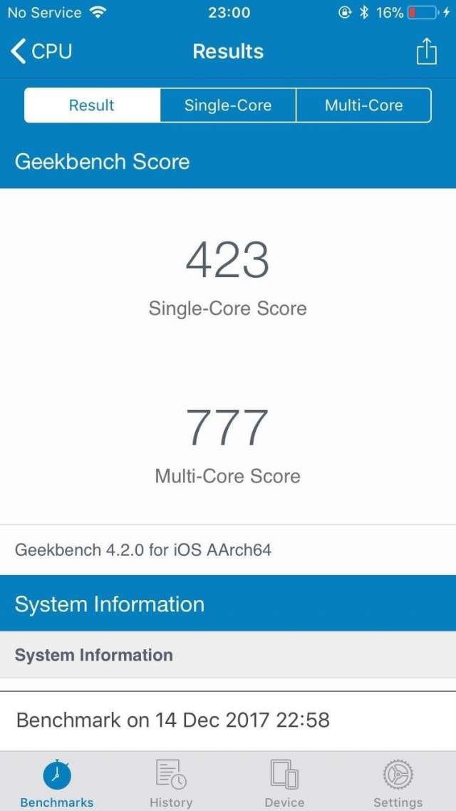 아이폰6 배터리 교체 전/후 벤치마크 점수 차이 | 인스티즈