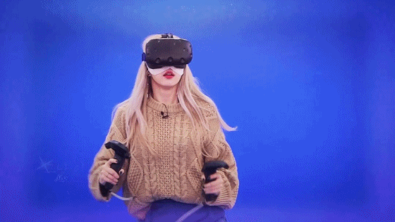 VR 체험하는 EXID 멤버들.gif | 인스티즈