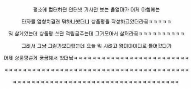 엄마가 쓴 상품평을 몰래 봤다.jpg | 인스티즈