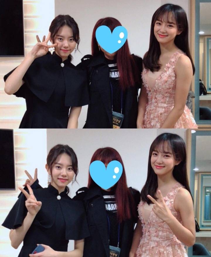 시상식에서 만난 김세정과 김소혜.gif | 인스티즈
