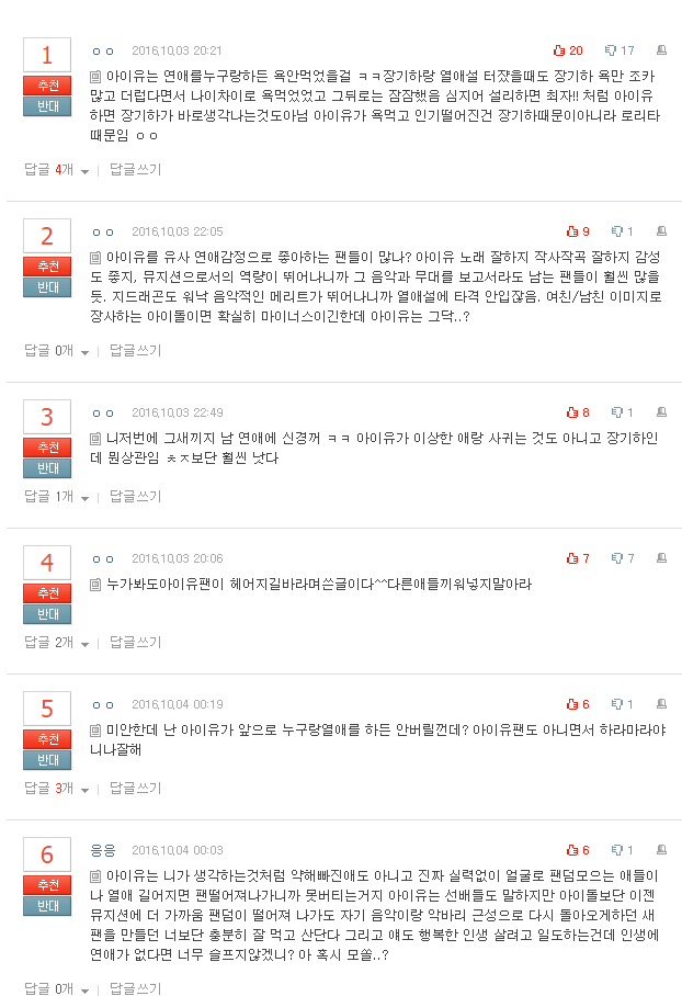 판에서보는 아이유 수지 설리 열애설의 차이점 | 인스티즈