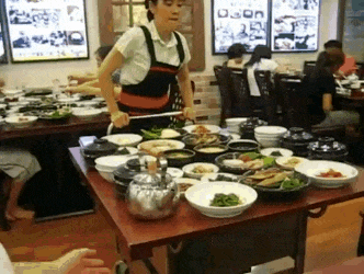 외국인들이 놀란다는 한국식당 서비스.gif | 인스티즈