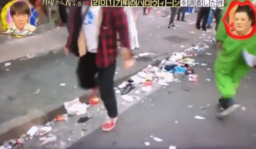 할로윈데이 일본의 시민의식.gif | 인스티즈