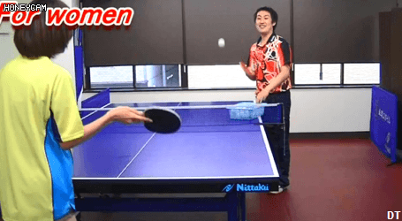 남자와 여자의 탁구레슨 차이점.gif | 인스티즈