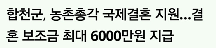농촌 처녀에게도 국제결혼비 500만원 지급하라 | 인스티즈
