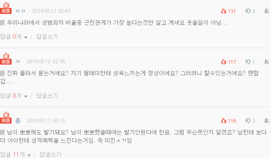 딸이 뽀뽀하면 발기된다는 아빠 | 인스티즈