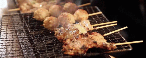 맛있는 간식! 출출할땐~ 닭꼬치 움짤 gif | 인스티즈