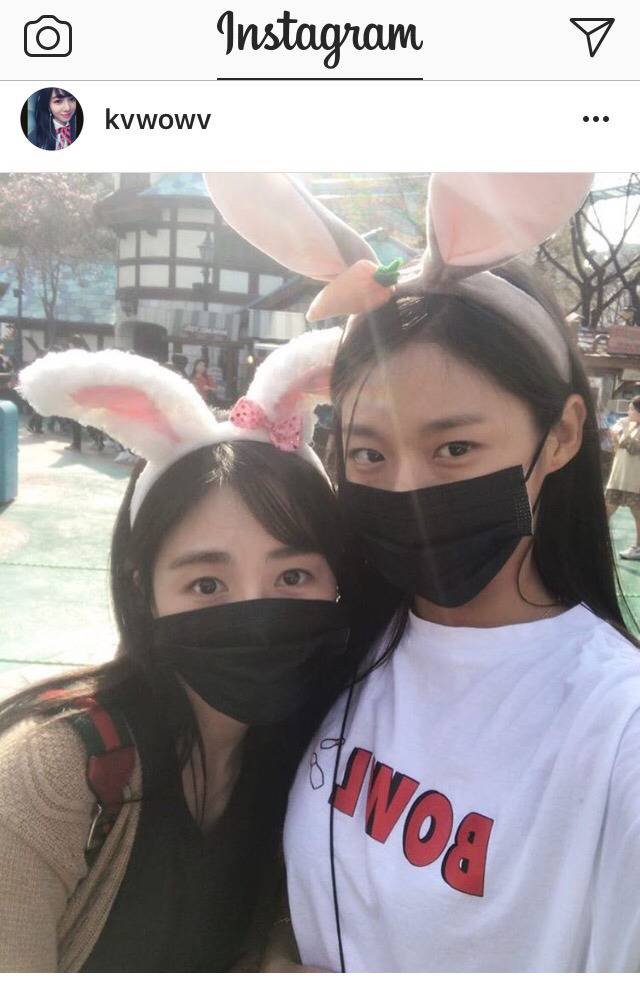 롯데월드 간 AOA 민아.insta (with 설현) | 인스티즈