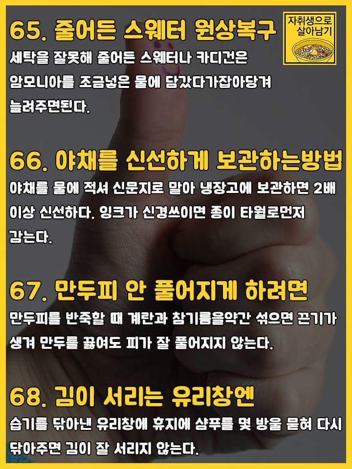두고두고 써먹을 수 있는 자취팁 120개 | 인스티즈
