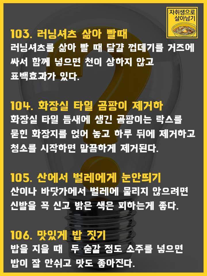 두고두고 써먹을 수 있는 자취팁 120개 | 인스티즈