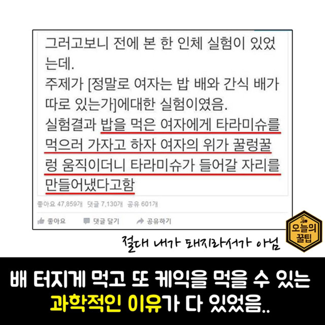 여자들이 밥먹고 또 케익을 먹는 과학적인 이유 | 인스티즈