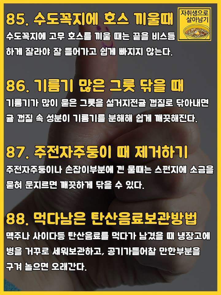 두고두고 써먹을 수 있는 자취팁 120개 | 인스티즈