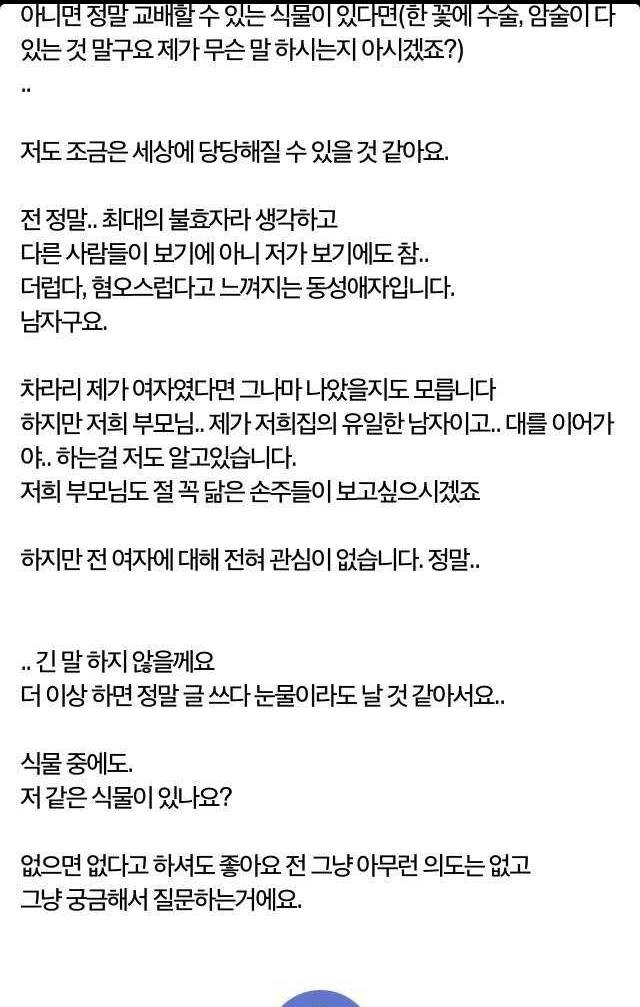 동성애 질문에 대한 식물갤러리의 답변 | 인스티즈