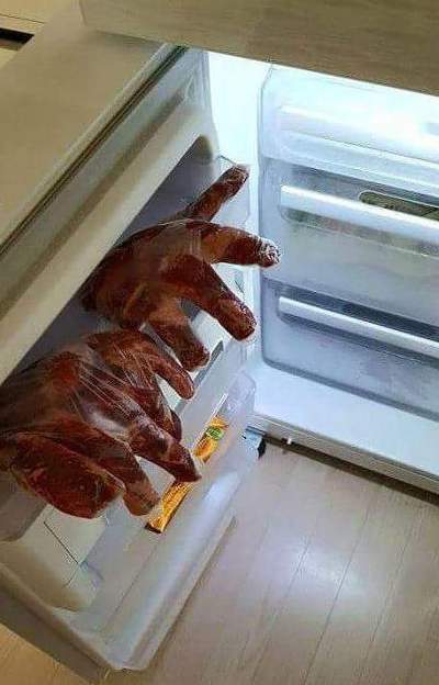 누나 : 고기좀 비닐에 싸서 냉장고에 넣어놔 JPG | 인스티즈