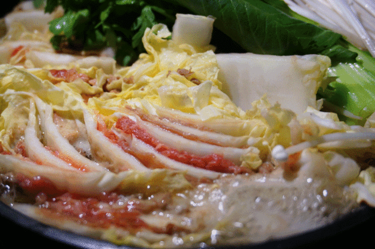 일본 전골 깔끔하고 개운한 밀푀유나베 움짤 gif | 인스티즈