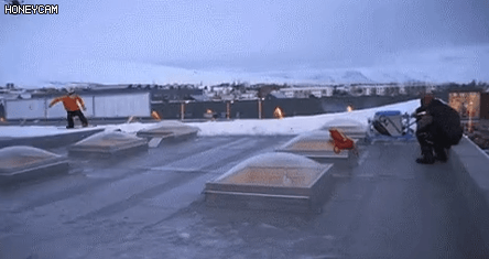 옥상에서 타는 스노우보드 | 인스티즈