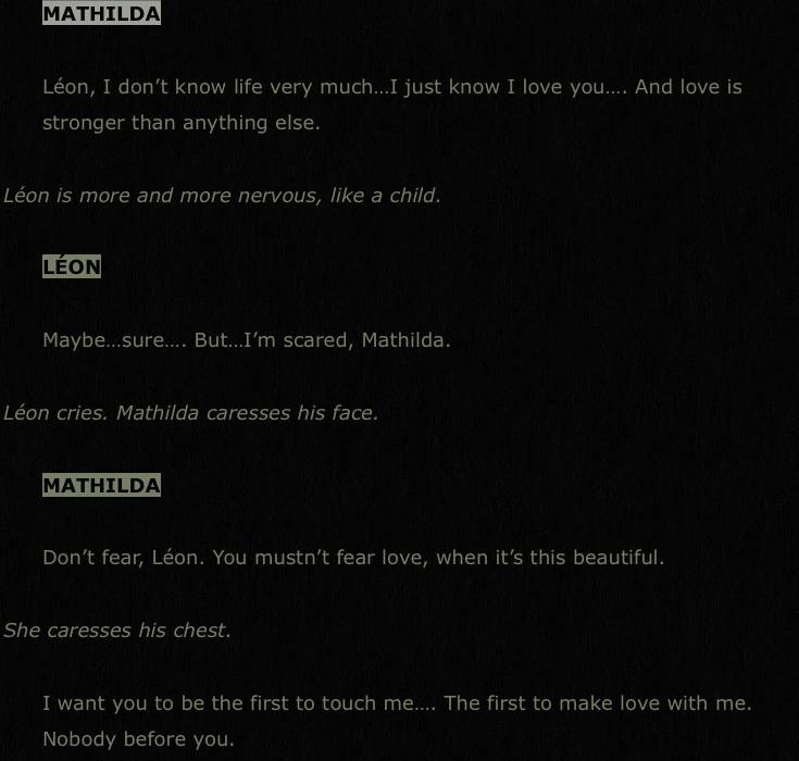 영화 레옹에서 삭제된 레옹과 마틸다의 섹스신 | 인스티즈