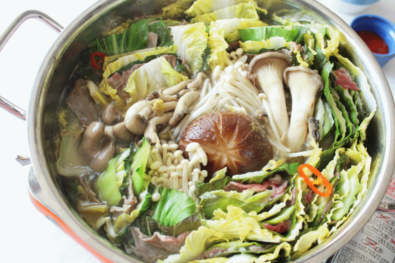 일본 전골 깔끔하고 개운한 밀푀유나베 움짤 gif | 인스티즈