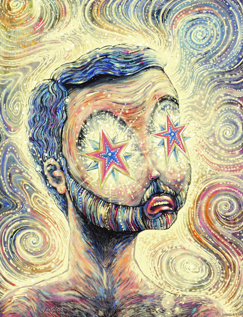 반고흐의 작품이 떠오로는 몽환적인 일러스트 | 인스티즈